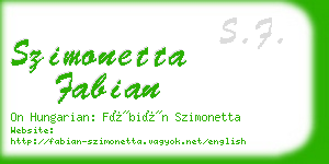 szimonetta fabian business card